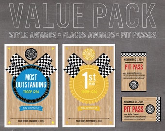 Derby Event Pack. Style Awards, Place Awards & Pit Passes - INSTANT DOWNLOAD PRINTABLE - Champion Collection