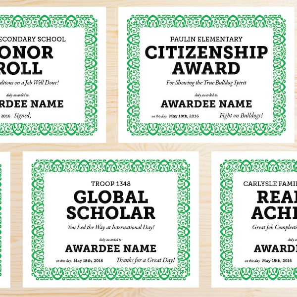 Printable Good Citizenship Award Elementary