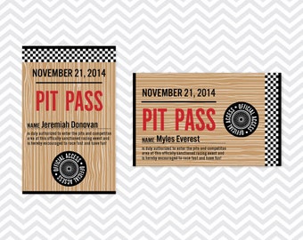 Derby Pit Passes - INSTANT DOWNLOAD PRINTABLE - Champion Collection