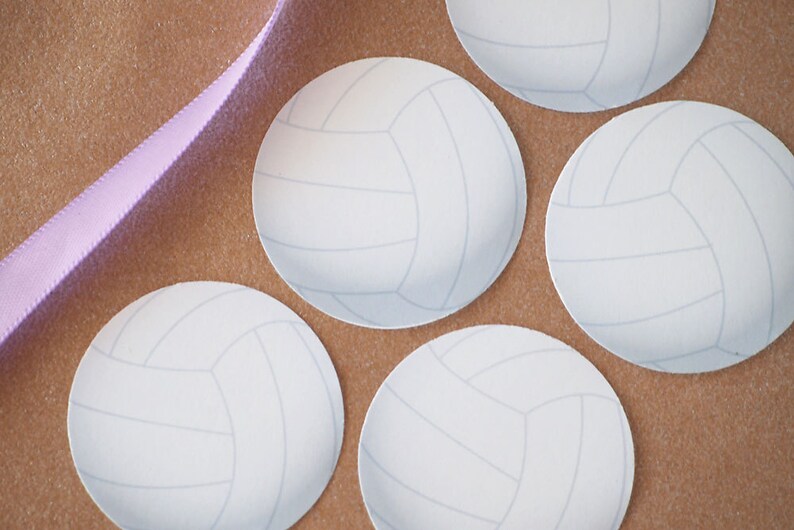 Volleyball Cupcake Toppers INSTANT DOWNLOAD PRINTABLE Etsy