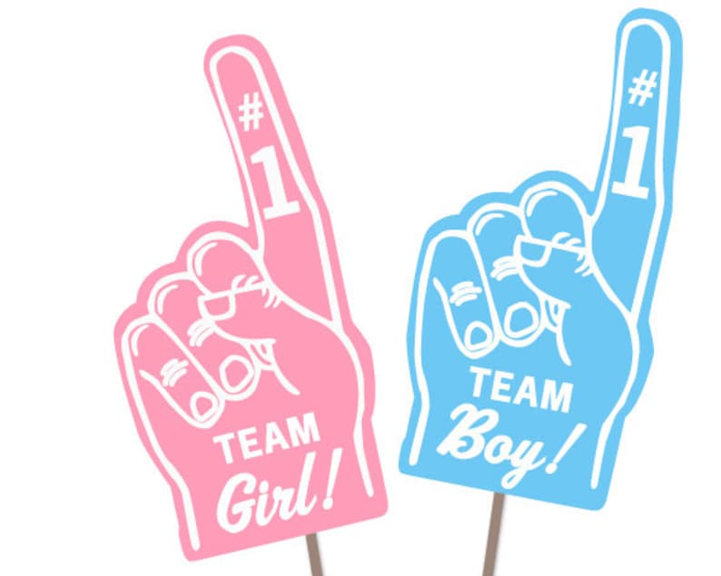Team Girl Team Boy Photo Booth Props Gender Reveal Baby Etsy