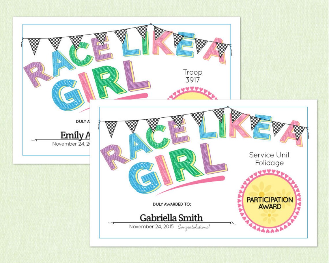 Powder Puff Derby race Like a Girl Participation Etsy