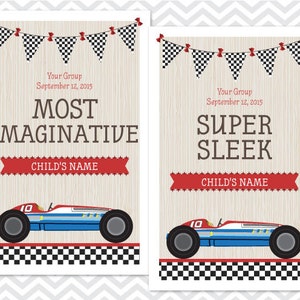 Derby Style Award Certificates - INSTANT DOWNLOAD PRINTABLE - Blue and Red