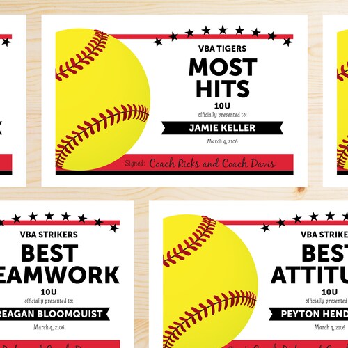 editable-softball-certificates-instant-download-softball-etsy