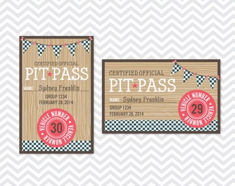 Powder Puff Derby Pit Passes - INSTANT DOWNLOAD PRINTABLE - Driftwood Collection