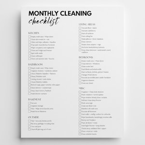 Cleaning Planner, Family Chore Chart, Printable Cleaning Checklist ...