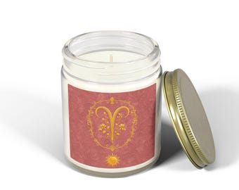 Aries Emblem Candle | Coconut Wax Zodiac Candle