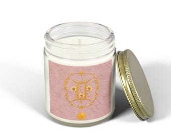 Gemini Emblem Candle | Coconut Wax Zodiac Candle