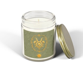 Taurus Emblem Candle | Coconut Wax Zodiac Candle