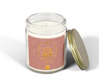 Virgo Emblem Candle | Coconut Wax Zodiac Candle