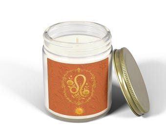 Leo Emblem Candle | Coconut Wax Zodiac Candle