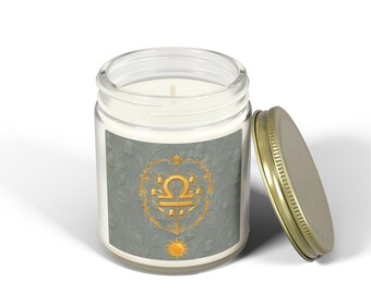 Libra Emblem Candle | Coconut Wax Zodiac Candle