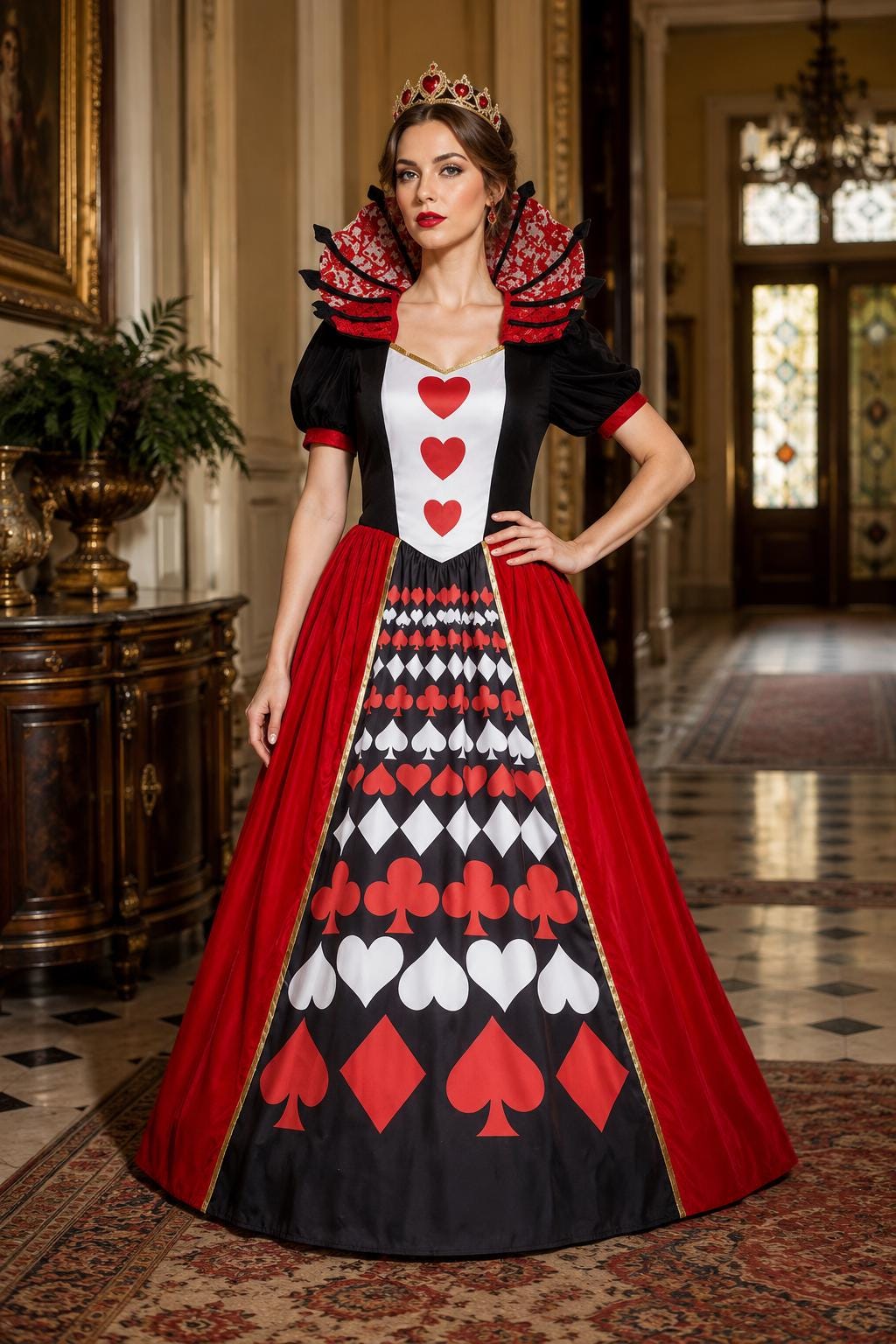 queen of hearts formal dress Ball Gown alexander-trimmest
