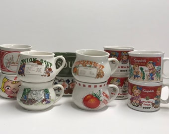 Vintage Soup Mugs/Bowls Various Styles You Choose
