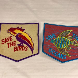 Vintage pair of Cheeky Pocket patches