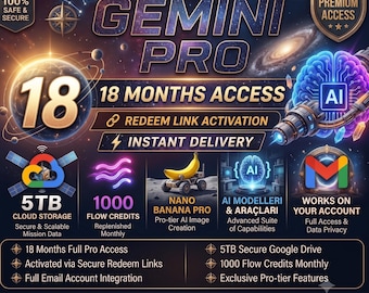 Gemini Pro 18 Month - 5TB Drive - On your own account