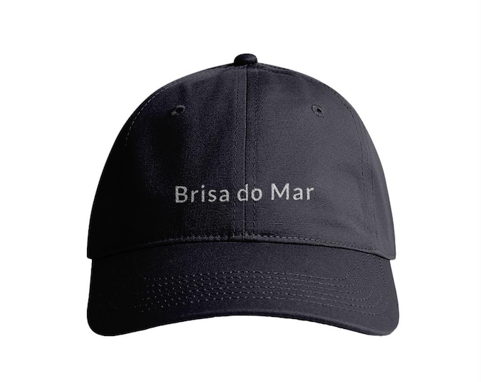 Brisa do Mar | Minimal Embroidered Washed Cotton Hat | Coastal Summer Style
