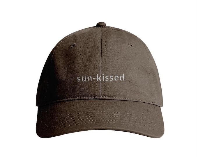 sun-kissed | Minimal Embroidered Washed Cotton Hat | Coastal Summer Style