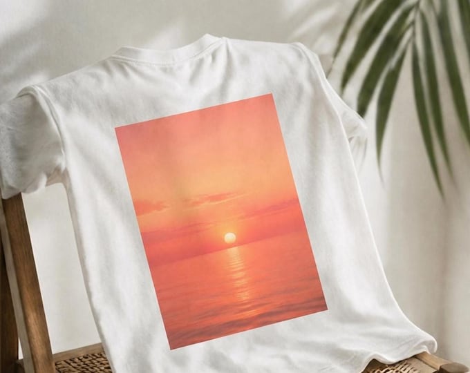 Oversized T-Shirt | Gin e Tramonti Organic Printed Graphic Tee for Summer Vibes