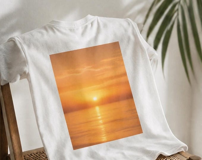 Printed T-Shirt | Organic Oversized Cotton Somewhere Sunny Graphic Tee