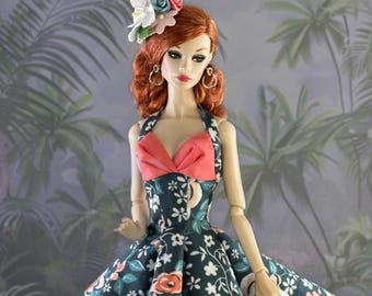 TROPICAL ROSE fashion for Poppy Parker, East 59th  and similar sized dolls