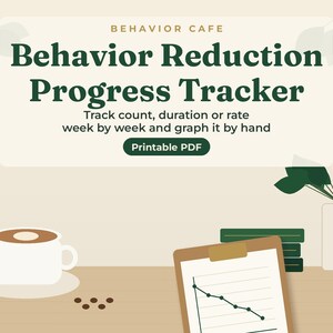 Behavior Reduction Progress Tracker | ABA Behavior Data Collection Form | Printable PDF
