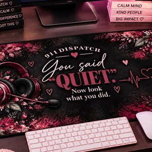 911 Dispatcher Desk Mat, Appreciation Gift for Dispatch Coworker Boss or Supervisor, Birthday Christmas or Retirement Gift