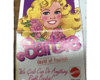 Vintage BARBIE World of Fashion Pamphlet Fold Out Doll Inventory Mattel 1984