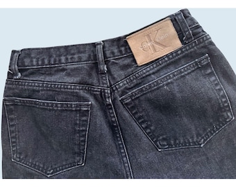 Vintage CALVIN KLEIN Black High Waisted Jeans 90s / 00s Size 29
