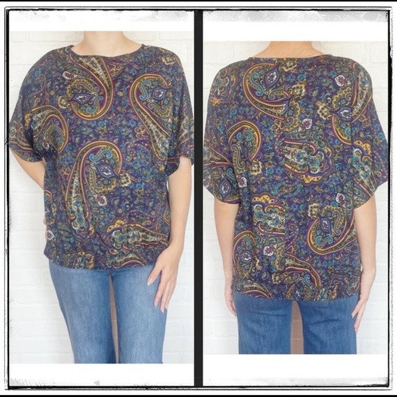 Vintage Paisley Top Shirt 80s / 90s - image 2