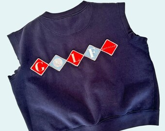 Vintage DUNLOP Golf Sleeveless V Neck Sweatshirt 90s Size Med