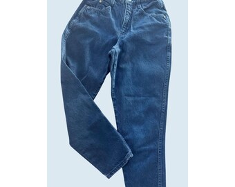 Vintage BONJOUR Hi Rise Dark Wash Mom Jeans 80s / 90s Size 24