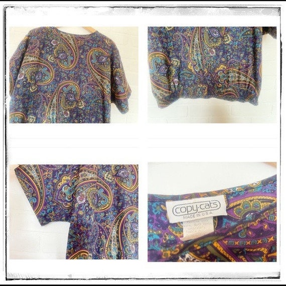 Vintage Paisley Top Shirt 80s / 90s - image 5