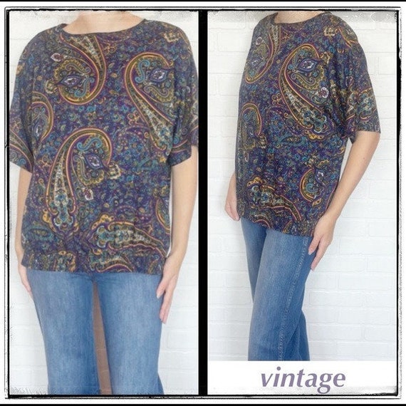 Vintage Paisley Top Shirt 80s / 90s - image 1