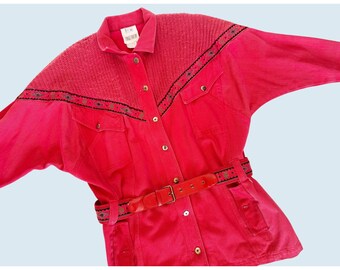 Vintage TOGETHER Southwest Inspired Belted Jacket 1990s Sz M