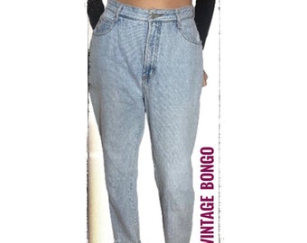 BONGO Da Donna Blue Jeans Flare Crosshatch cucitura centrale vita bassa Tasca Coppa Misura 11 