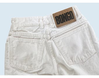 Vintage BONGO White High Waisted Mom 1990s Jeans Size 24