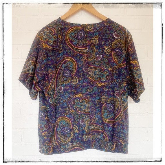 Vintage Paisley Top Shirt 80s / 90s - image 4