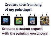 tote bag painting colorful art Peggy Johnson every good color
