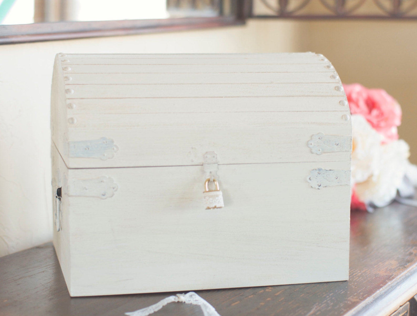 Shabby Chic Card Box, Wedding Card Box, Baby Shower Card Box, Large ...
