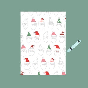 Christmas Holiday Patterns Coloring Cards Instant Download