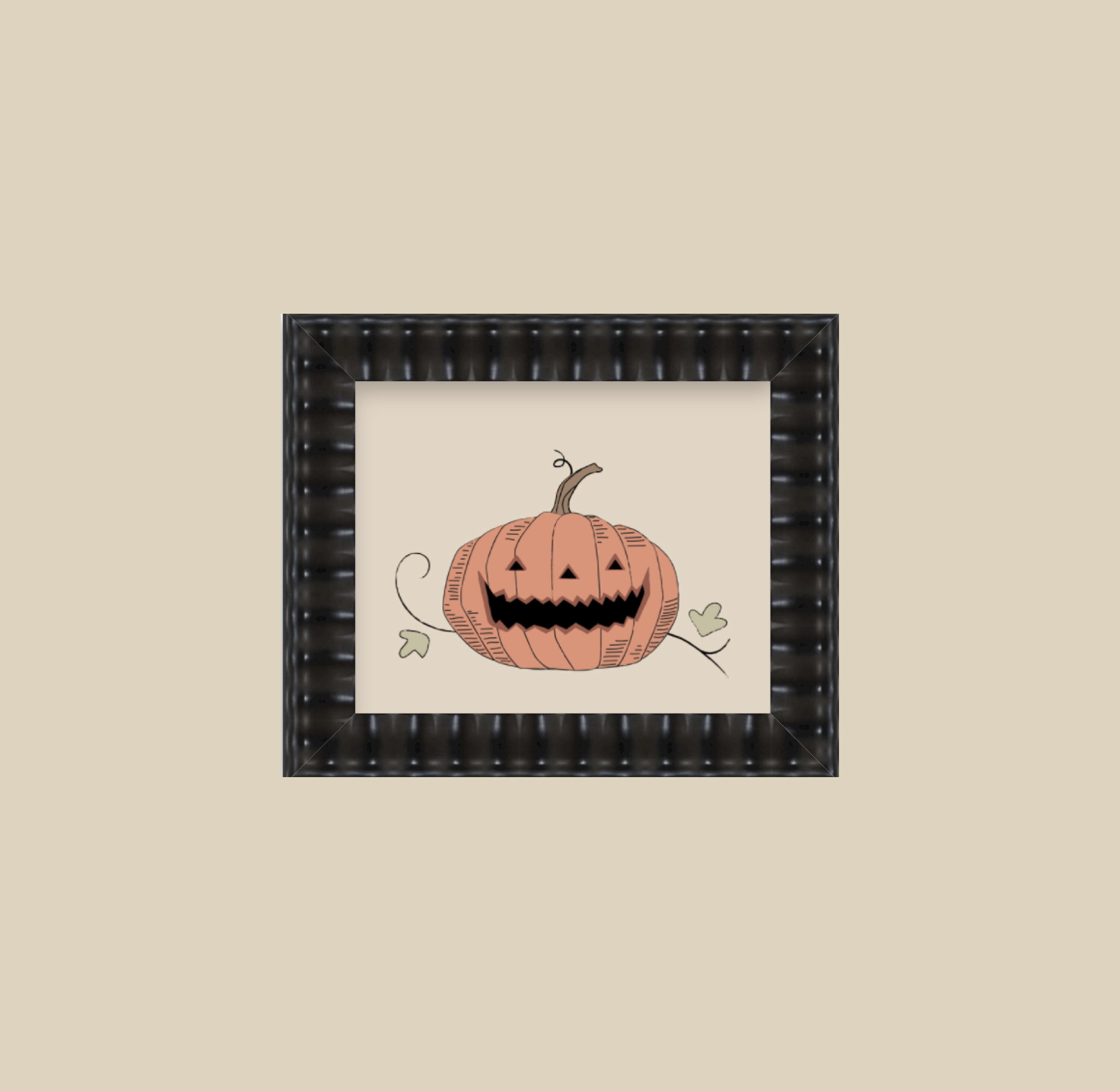 Vintage Halloween Illustration Posters Jack O Lantern Pumpkins - Etsy