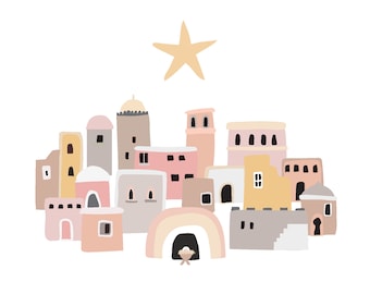 Light of the World Christmas Nativity Art