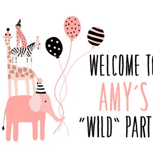 Customization add on for WILD party designs