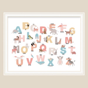 Alphabet Tiere Poster Wandkunst