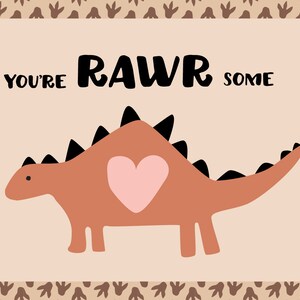 Dino-mite Dinosaur Printable Valentine Cards image 5