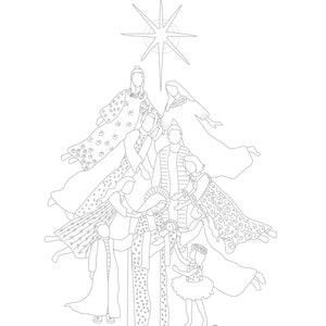 Nativity Coloring Pages - Etsy