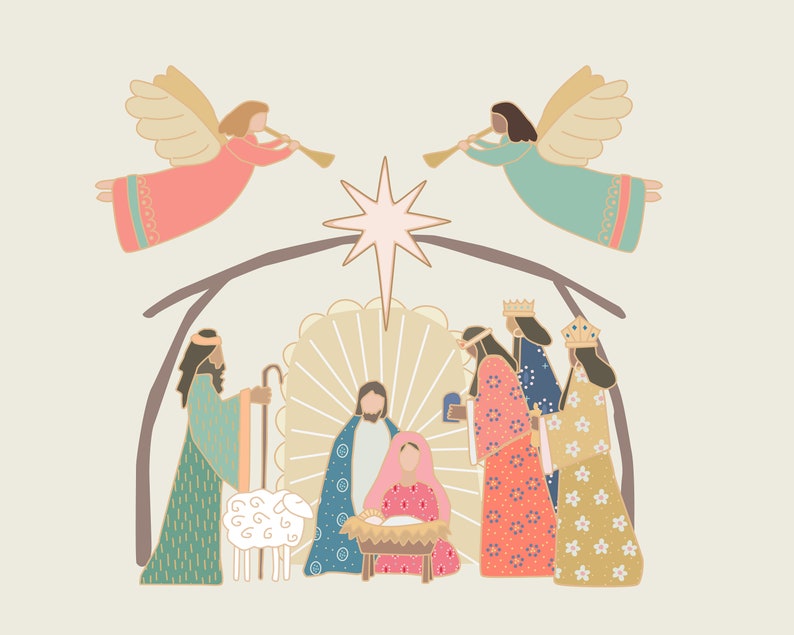 Joy to the World Nativity Christmas Wall Art Poster image 4