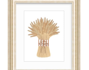 Gather Thanksgiving Wheat Bundle Wall Art Cards Digital Download