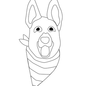 Patriotic 4th of July Puppy Dog Faces Coloring pages image 5
